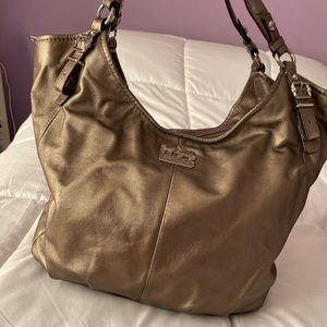 Coach-Pewter Champagne Silver Grey Stunning Bag!
